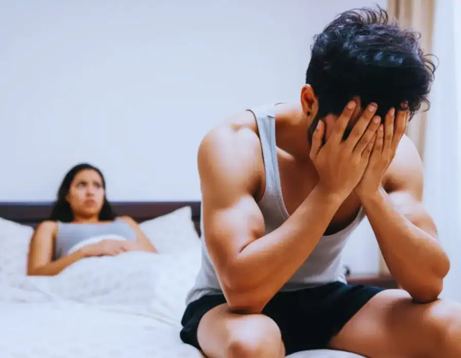 Image of upset man in need of erectile dysfunction treatment Woolwich
