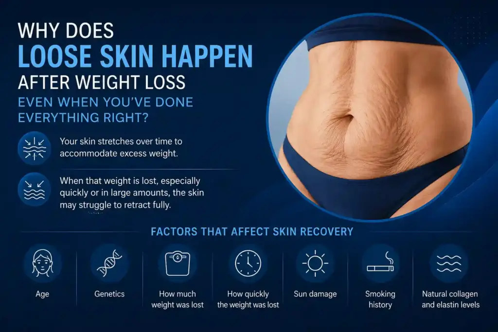 Why Does Loose Skin Happen After Weight Loss Even When You’ve Done Everything Right Woolwich?